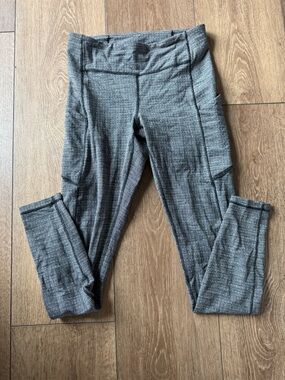 Lululemon Gray Textured High-Waist Leggings